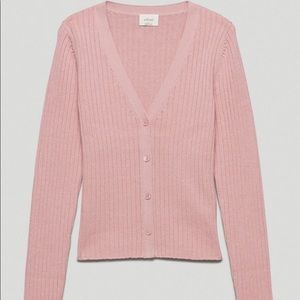 Aritizia Wilfred Manila Pink Cardigan S